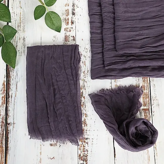10 Cheesecloth Gauze Cotton Dinner Table Napkins Purple {1}