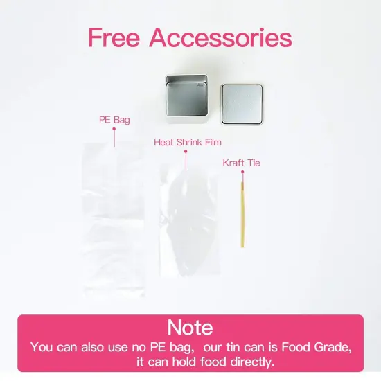 Square Tin Can Empty Cube Steel Box Storage Container kit 65mm Series for Treats, Gifts, Favors, Loose Tea, Coffee and Crafts, Rose Gold, 3S {4}