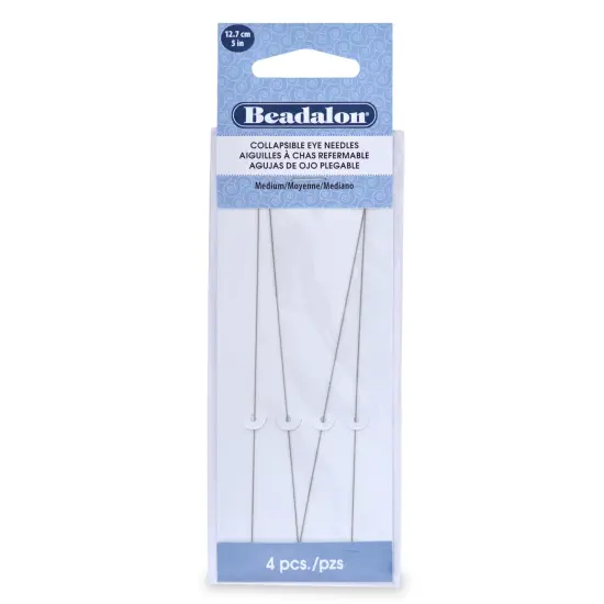 Beadalon Collapsible Eye Needles 5" 4/Pkg-Medium {1}