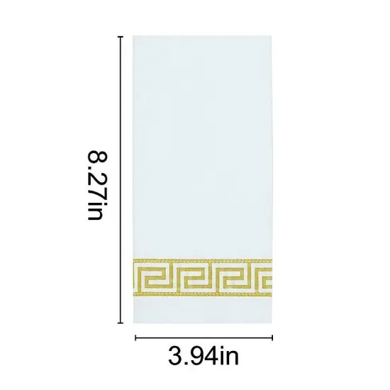 20 White Gold AIRLAID PAPER NAPKINS {5}