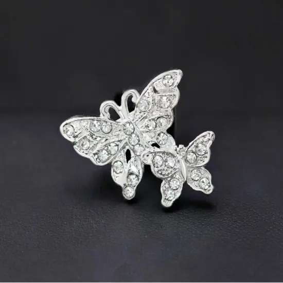 24 Pieces Shining Rhinestone Crystal Brooches Pins DIY Wedding Bouquet Kit (A) {5}