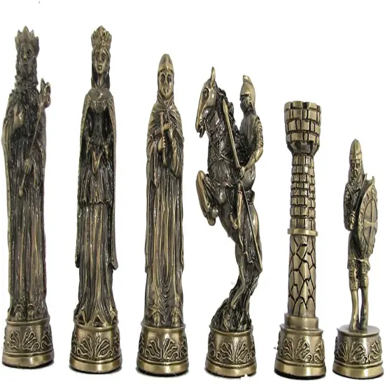 WE Games Medieval Pewter Chess Pieces, King measures 3.5 in. {3}