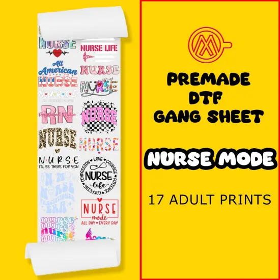 Nurse Mode Direct-to-Film Transfer Gang Sheets - 22x60 {1}