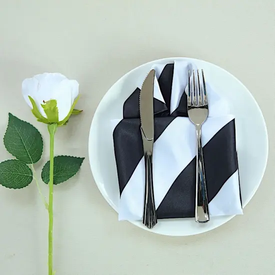 20x20-Inch Stripes Satin Table Napkins {4}