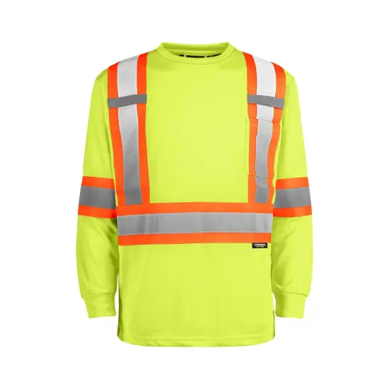 High Visibility Long Sleeve Safety T-shirt | RADYAN&reg; Black {4}