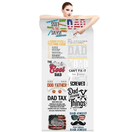 The Cool Dad Father's Day Direct-to-Film DTF Transfer Gang Sheets - 22x60 {2}