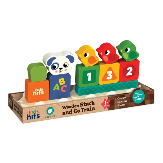 Kids Hits Wooden Stack and Go Train: All Aboard the Fun Learning Journey! {6}