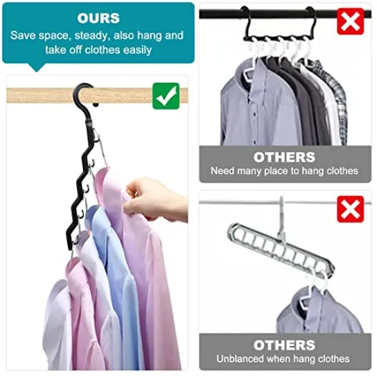 Closet Organizers and Storage,Upgraded Organization and Storage Clothes Hanger,8 Pack College Dorm Room Essentials,Sturdy Closet Organizer Home Essentials Space Saving Hangers for Thick Clothe {1}