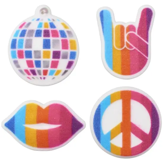 Bright Disco Assortment Dec-Ons&reg; Decorations 12ct {1}