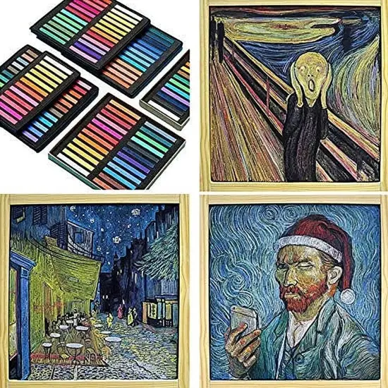 Soft Long Square Dry Pastel Chalk Set {5}