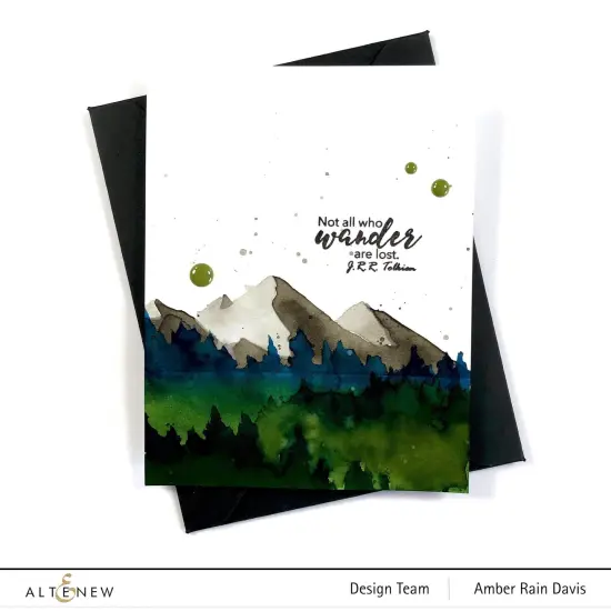 Mountain Scene Stencil {2}