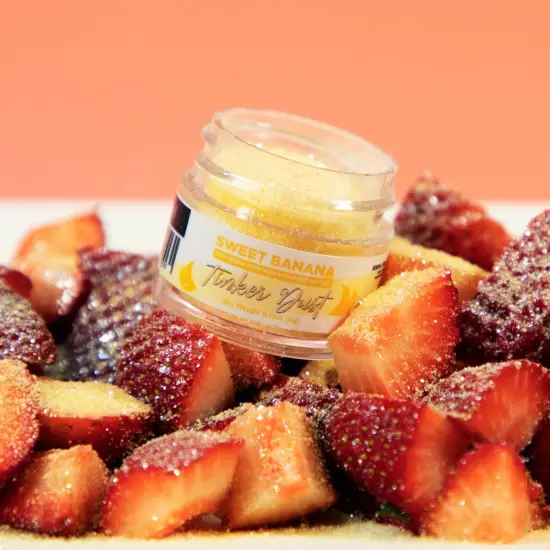 Bakell - Sweet Banana Flavored Tinker Dust (8g, 1x Jar) Edible Glitter Blended Candy Topping {5}