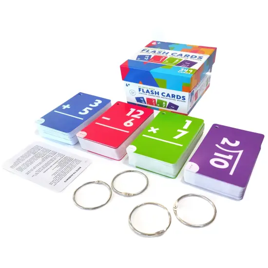 Carson Dellosa 349 Addition, Subtraction, Division, and Multiplication Flash Cards, 4 Sets of Flashcards, Math Games for Kids 8-12, 3rd Grade Mathematics and Up {1}