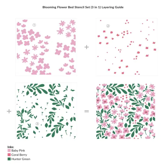 Blooming Flower Bed Stencil Set (3 in 1) {4}