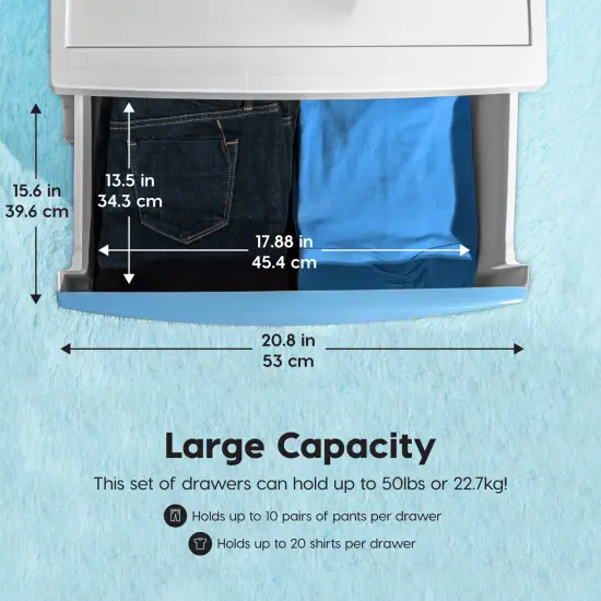 IRIS USA Plastic 4 Drawer Storage Cart, Organizer Unit for Bedroom, Closet, Kitchen, Bathroom, Laundry Room, Dorm {2}
