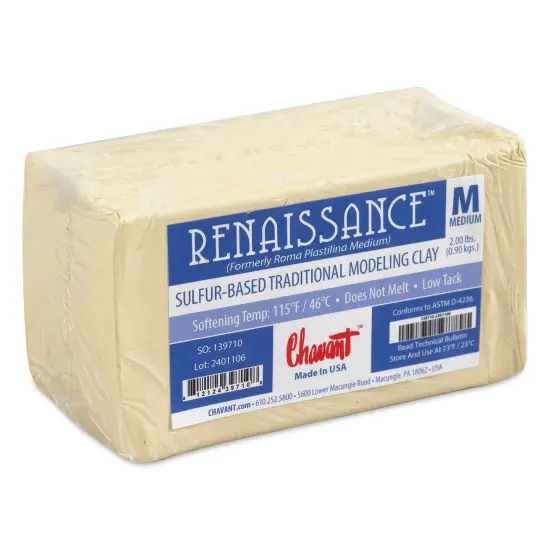 Chavant Renaissance Modeling Clay - 2 lb, White, Medium {1}