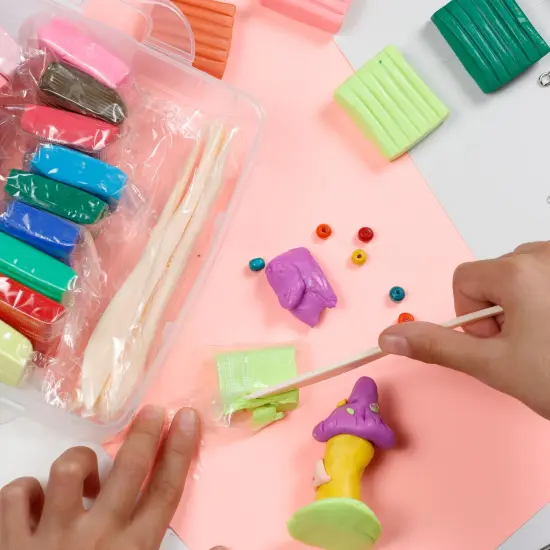 Incraftables Polymer Clay Kit (24 Colors Soft Blocks). Modeling Oven Bake Clay kit for Adults, Kids & Artists with Sculpting Tools. Non Toxic Molding Polymer Clay Starter Baking Set for Jewelry Making {2}