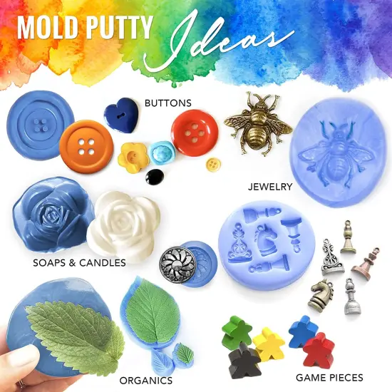 Pixiss Mold Putty Silicone Mold Making Kit, Super Easy 1:1 Mix Mold Putty {5}