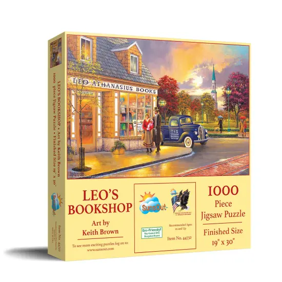 Sunsout Leo's Bookshop 1000 pc Jigsaw Puzzle 44732 {2}