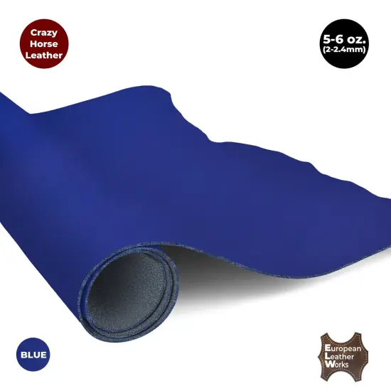 ELW Crazy Horse Leather 5-6 OZ (2-2.4mm) Full Grain Cowhide Handmade Leather for DIY, Crafts, Sheaths, Sewing, Workshop {3}