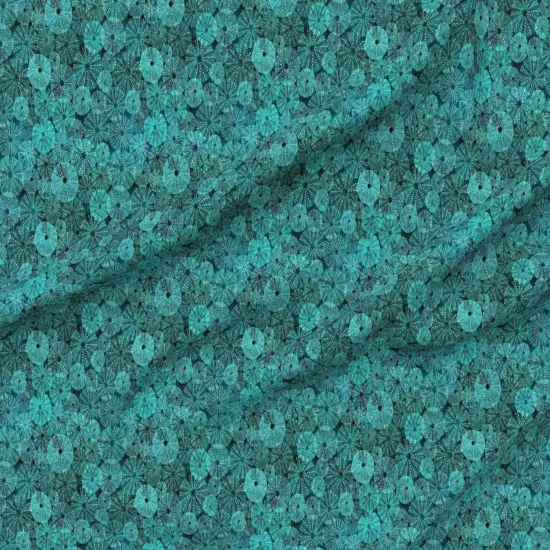 Various Fabrics by the Yard or Fat Quarter Water Summer Sea Turquoise Blue Oceans Underwater World Ocean Creature Shell Watercolor Custom Printed Fabric by Spoonflower {6}