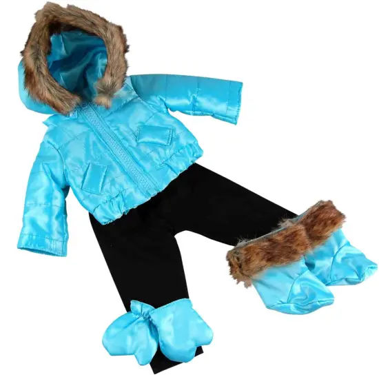 The Queen's Treasures 15 Inch Baby Doll Clothes Complete Blue Snow Suit {6}