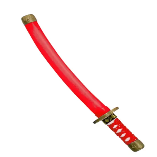 Red Toy Ninja Katana Samurai Sword And Sheath Costume Accessory {1}