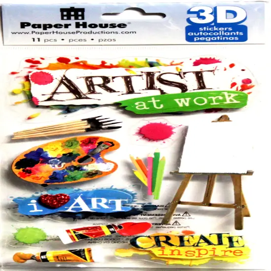 Paper House Artist At Work Dimensional Stickers {1}