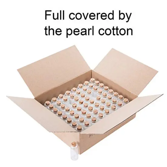 64 PCS Cork Stoppers Glass Bottles, DIY Decoration Small Tiny Glass Jars Favors,Mini Vials Cork,10ml Storage Container for Art Crafts for Wedding Party Supplies {2}