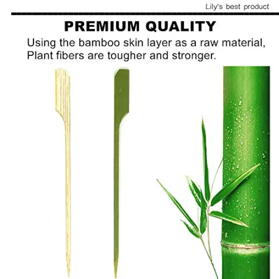 3.5 inch Bamboo wood wooden Paddle Picks Skewers Toothpicks for Cocktail,Appetizers,Fruit,Sandwich,Barbeque Snacks.More Size Choices 3.5''/ 4.7''/ 7''/ 10'' (Pack of 100) {5}