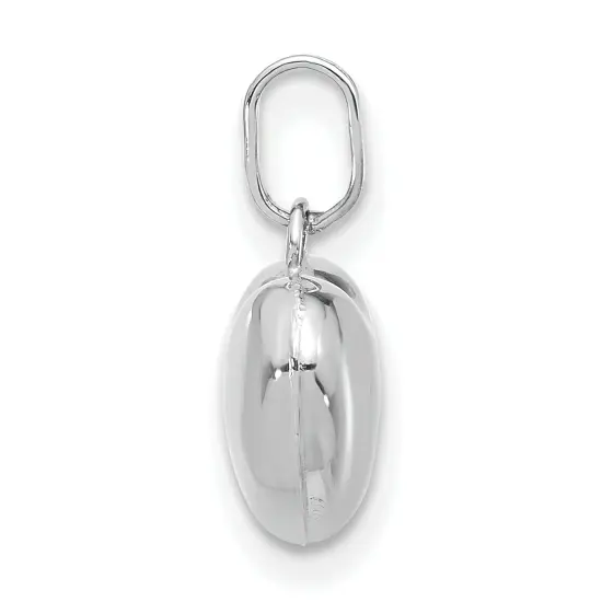 14K White Gold Heart Pendant Charm Love Jewelry 14mm x 10mm {4}