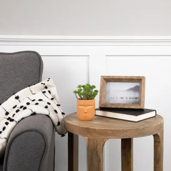 Northlight Mini Artificial Succulent in Face Planter Pot - 5.5" Green {3}