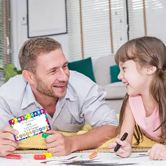 102 PCS Punch Cards, Incentive Reward Card Student Awards Loyalty Cards for Business, Classroom, Kids Behavior, Students, Teachers, 3.5&rdquo; x 2&rdquo; {2}