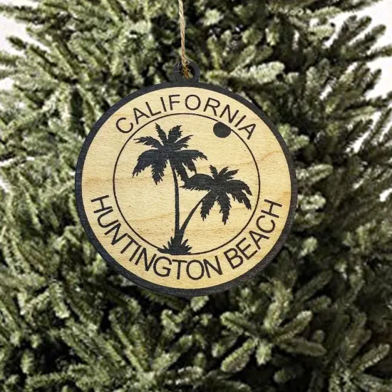 Ornament CUSTOM - Huntington Beach California BLACK {5}