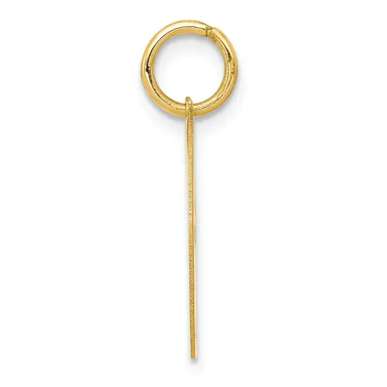 14K Yellow Gold Small Fancy Script Initial J Charm Jewerly 16mm x 13mm {3}