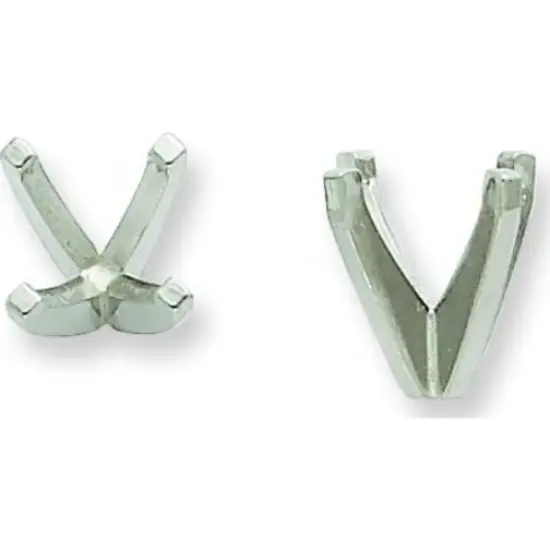 14K White Gold Tru-Seat 4 Prong Princess Setting 7mm {1}