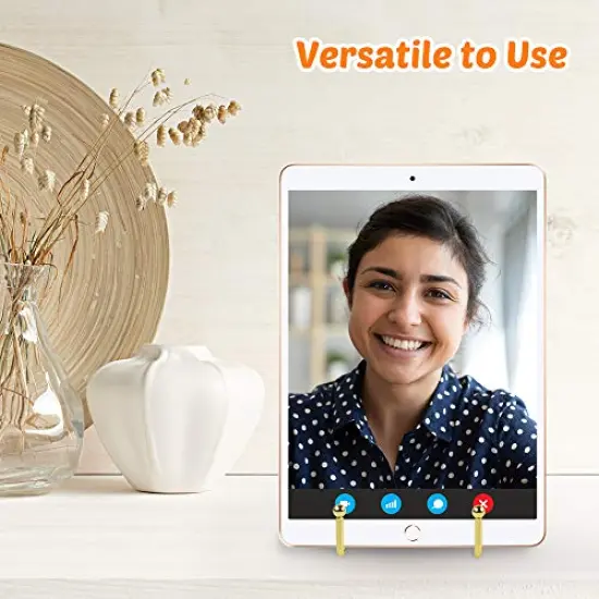 Mocoosy 2 Pack 6 Inch Gold Plate Stands for Display, Metal Square Wire Easel Stand, Plate Holder Display Stands, Picture Frame Stands for Display Photos, Decorative Platter, Plaques and Table Top Arts {5}