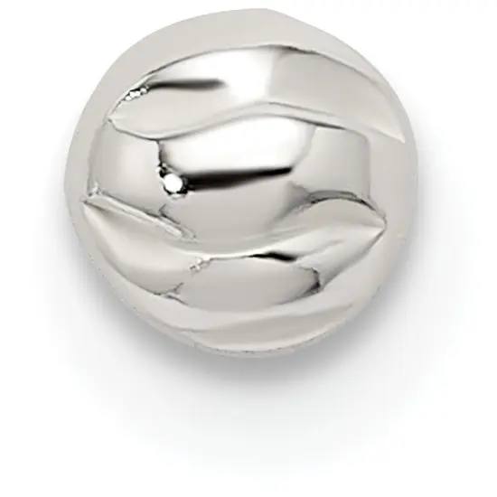 Sterling Silver Diamond Cut Round Beads 4.0mm - Pack of 12 {1}