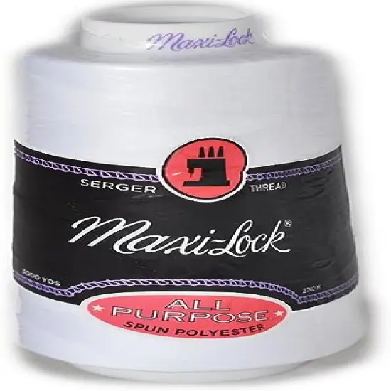 Maxi-Lock White Serger Thread, 3000 Yard Cone by MAXI LOCK {1}