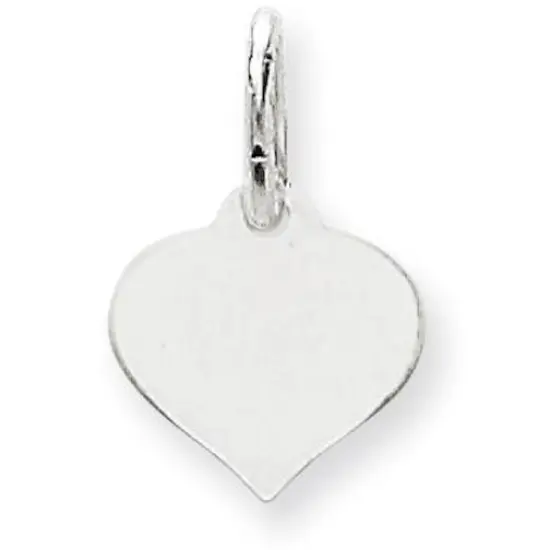 14K White Gold Heart Charm 0.621 grams Jewerly 15mm x 10mm {1}
