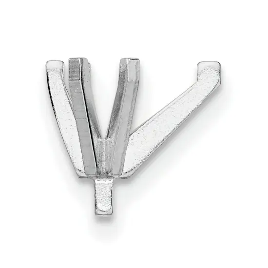 14K White Gold 6 Prong Pear Straight Peg Setting 12x8mm {2}