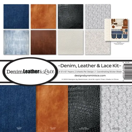 Reminisce Denim Leather and Lace Collection Kit {1}