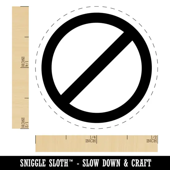 No Do Not Circle Solid Self-Inking Rubber Stamp for Stamping Crafting Planners Dry Pad (No Ink) {1}