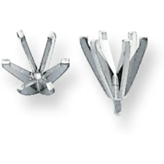 14K White Gold 6 Prong Round Peg High Setting 10.4mm {1}