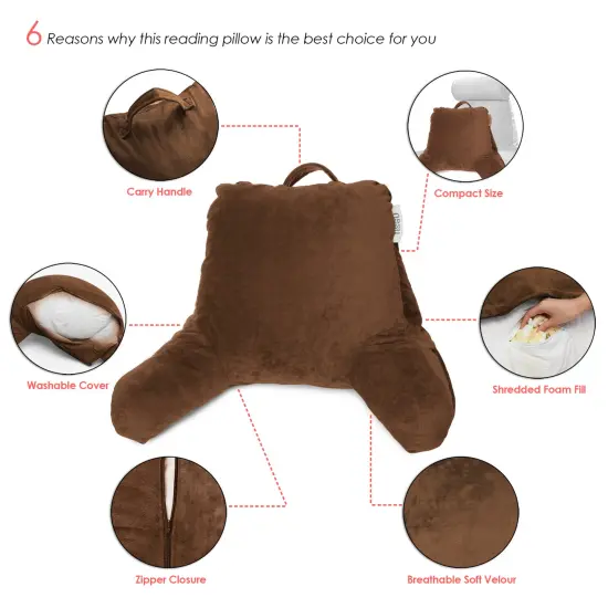 Nestl Reading Pillow Chocolate Brown {2}