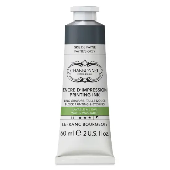 Charbonnel Water Washable Printing Ink - Payne's Gray, 60 ml {1}