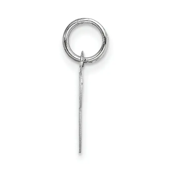 14K White Gold Small Fancy Script Initial P Charm Jewerly 16mm x 13mm {3}