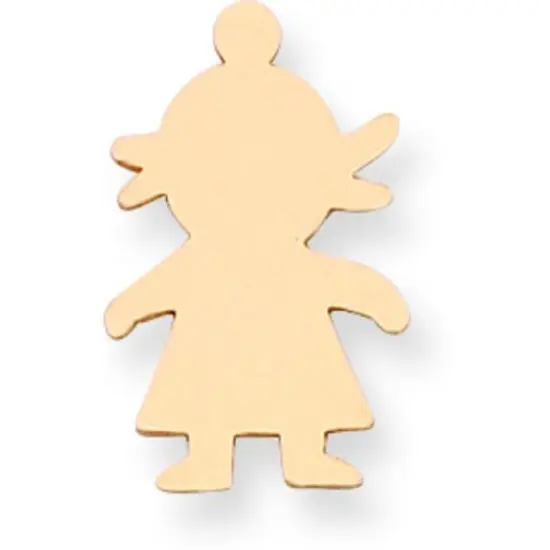 14K Gold Girl Stamping Disc {1}