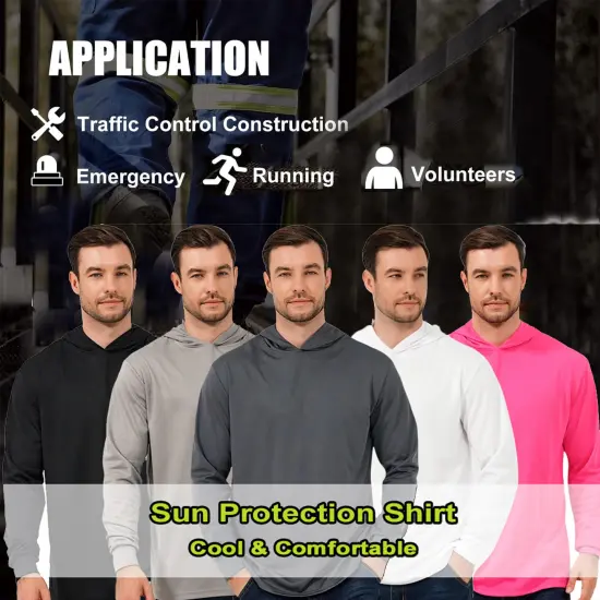 RADYAN&reg; Men's High Visibility Ultimate Cotton Heavyweight Construction Hoodies {7}