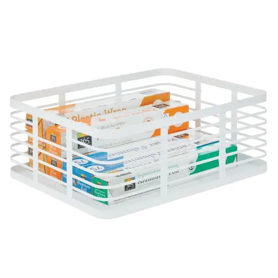 mDesign Metal Wire Food Organizer Storage Bin {1}